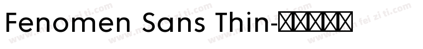 Fenomen Sans Thin字体转换